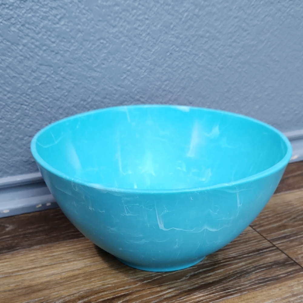 NWOT Sigrid Olsen Home Blue Green Turquoise Teal White Serving Salad Bowl